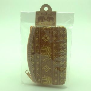Thai Elephant Zippered Small Wallet/Bag